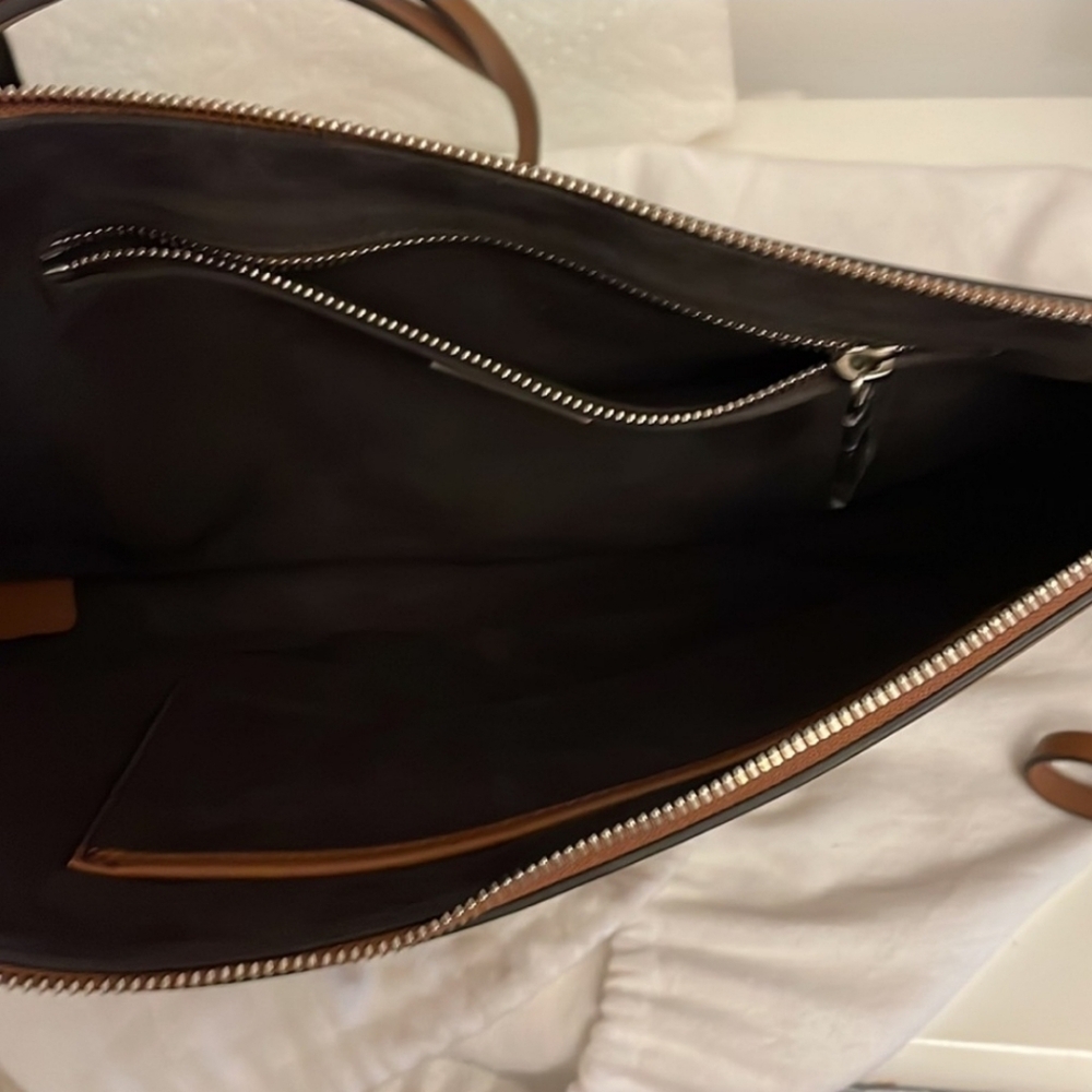 Michael Kors Collection Sedona Crescent Crossbody Bag in Luggage - Picture 9 of 15